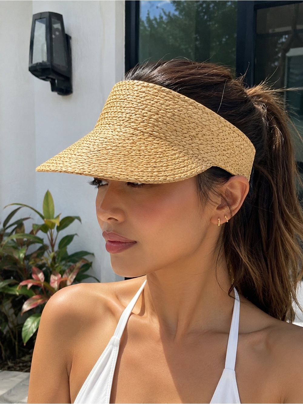 Zara Natural Straw Visor